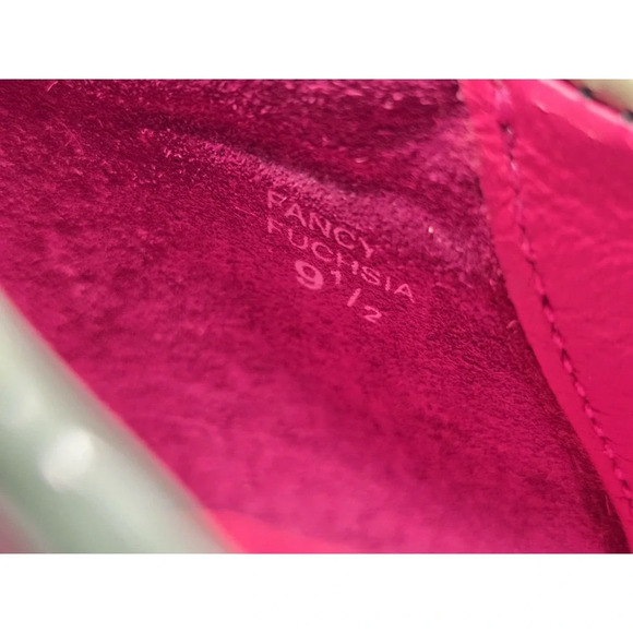 Donald Pliner Fancy Fuchsia Ballet Flats Slip-On Bow Fuchsia/Green 9.5 B - Picture 8 of 9